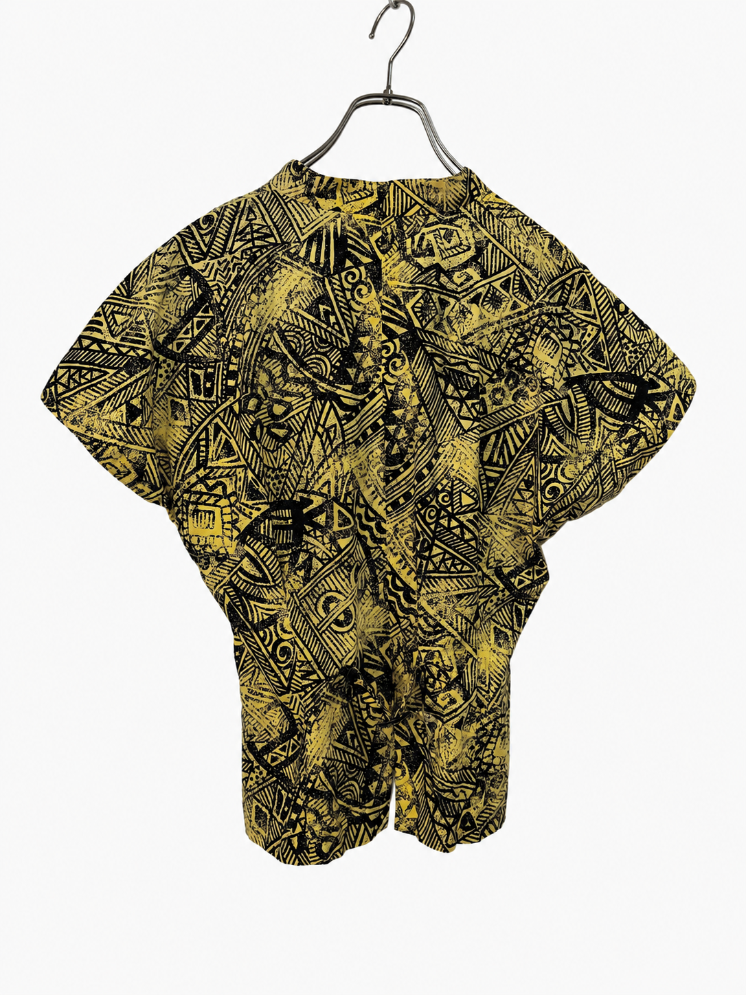 SH26009/Vintage Japanese Abstract Pattern Blouse – 90s Retro Cotton Shirt Made in Japan