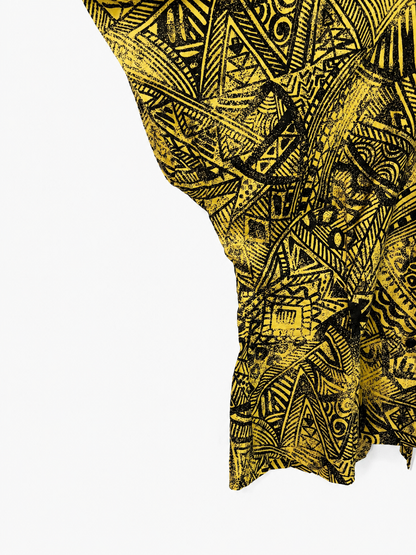 SH26009/Vintage Japanese Abstract Pattern Blouse – 90s Retro Cotton Shirt Made in Japan