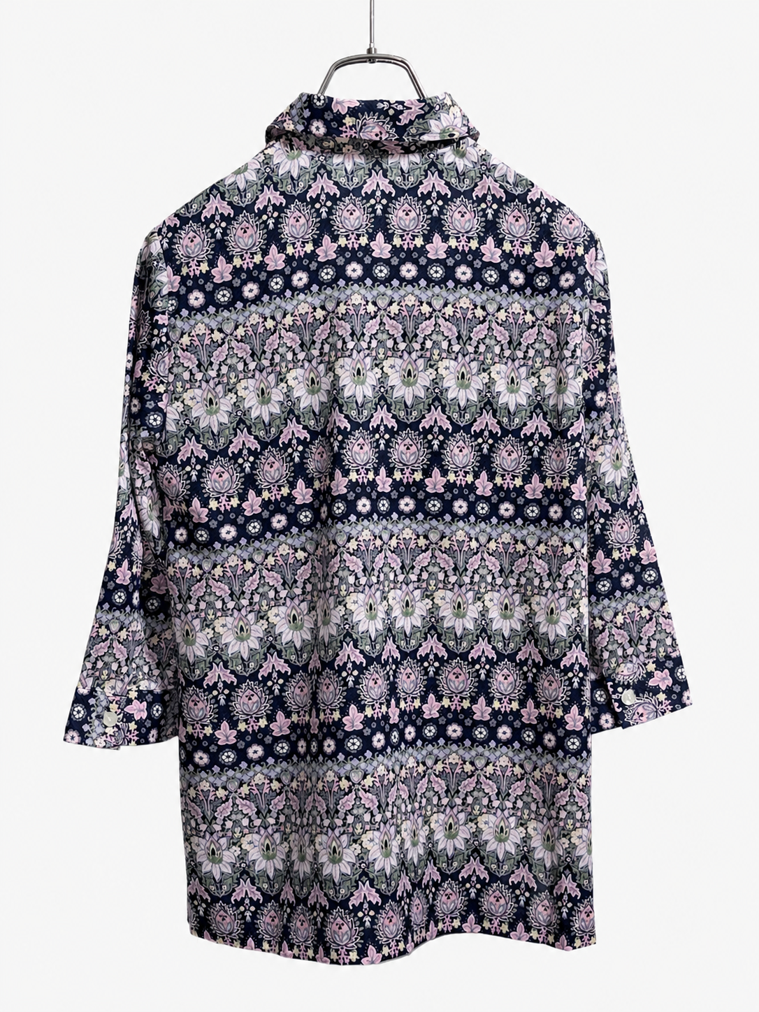 SH26016/Vintage Floral Long Shirt – Made in Japan Floral Pattern Long Shirt 1990s