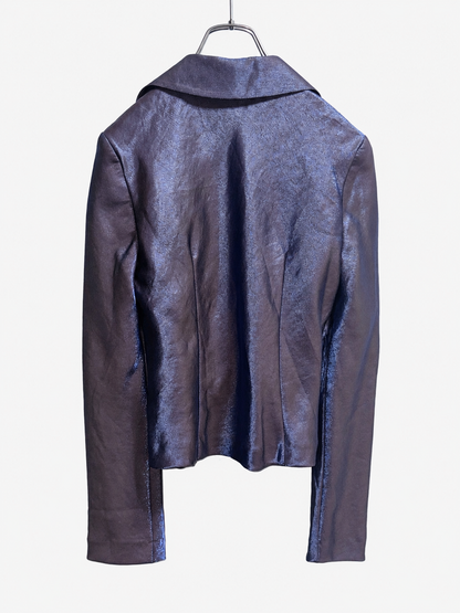 JK26001/Vintage Japanese Lame Jacket – Made in Japan Rayon Nylon Short Jacket