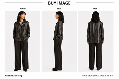 SH26014/Vintage Japanese Geometric Pattern Blouse – 1980s-1990s Abstract Design Made in Japan