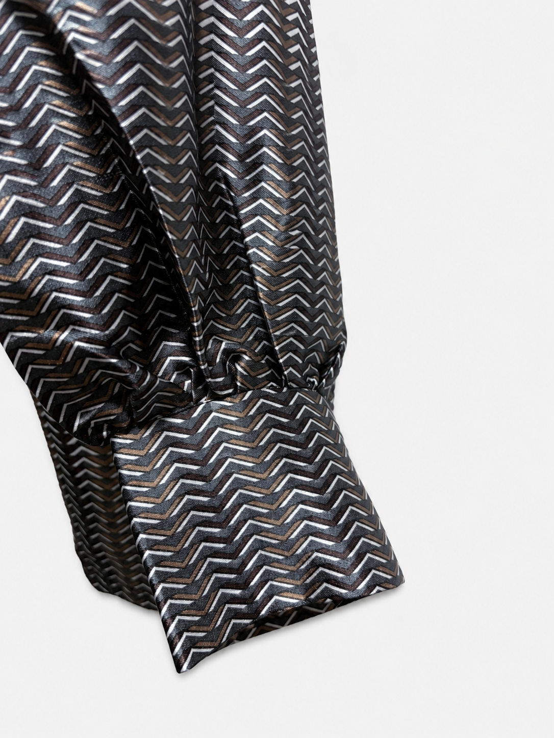 SH26014/Vintage Japanese Geometric Pattern Blouse – 1980s-1990s Abstract Design Made in Japan