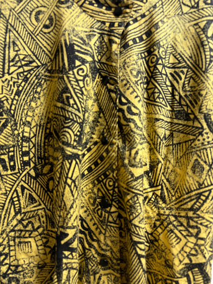 SH26009/Vintage Japanese Abstract Pattern Blouse – 90s Retro Cotton Shirt Made in Japan