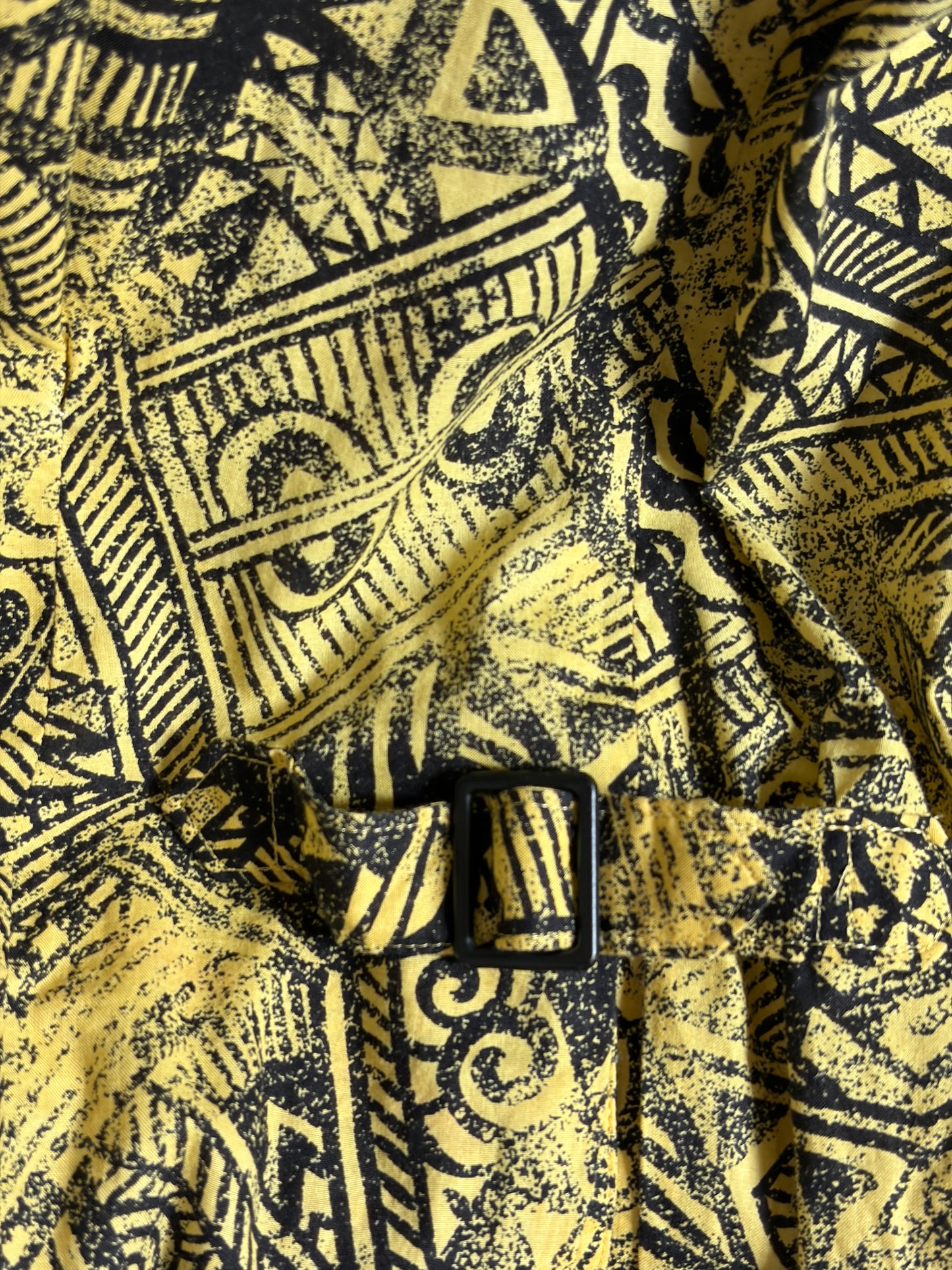 SH26009/Vintage Japanese Abstract Pattern Blouse – 90s Retro Cotton Shirt Made in Japan