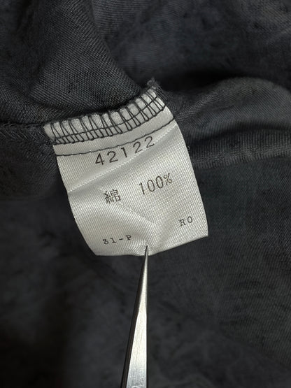 SH26005/Vintage Japanese Pattern Shirt – 1990s Dark Print Cotton Shirt Made in Japan