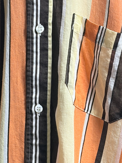 Sh26015/Vintage Psycho Priest Stripe Shirt – Made in Japan Cotton Shirt 1990s–2000s