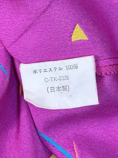 SH26018 / Oscar de la Renta 日本製 ピンク 抽象柄 プルオーバー